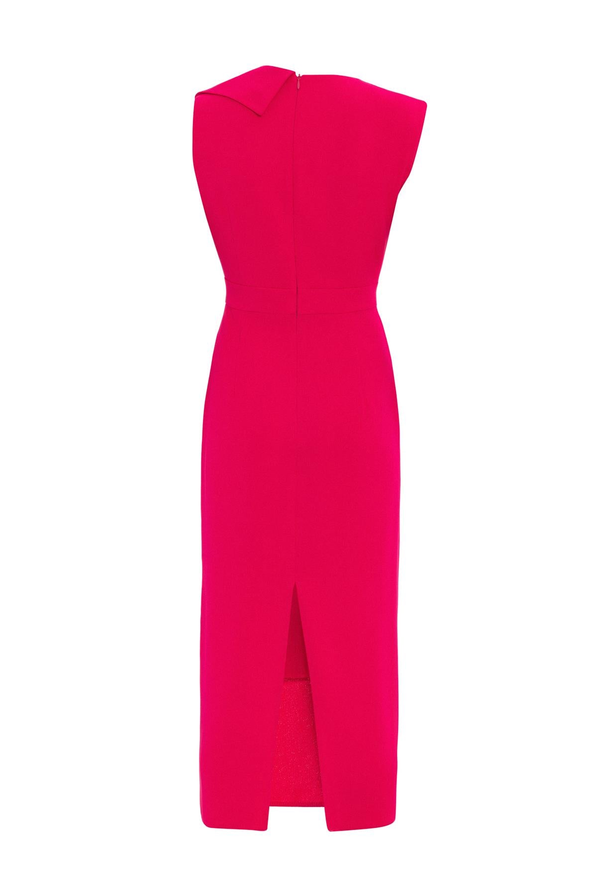 KOL DETAYLI MİDİ ELBİSE 26W40822