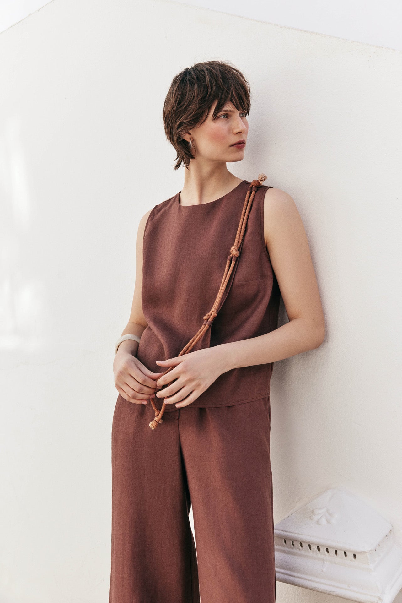 Kolsuz Dökümlü Takım KAHVERENGİ