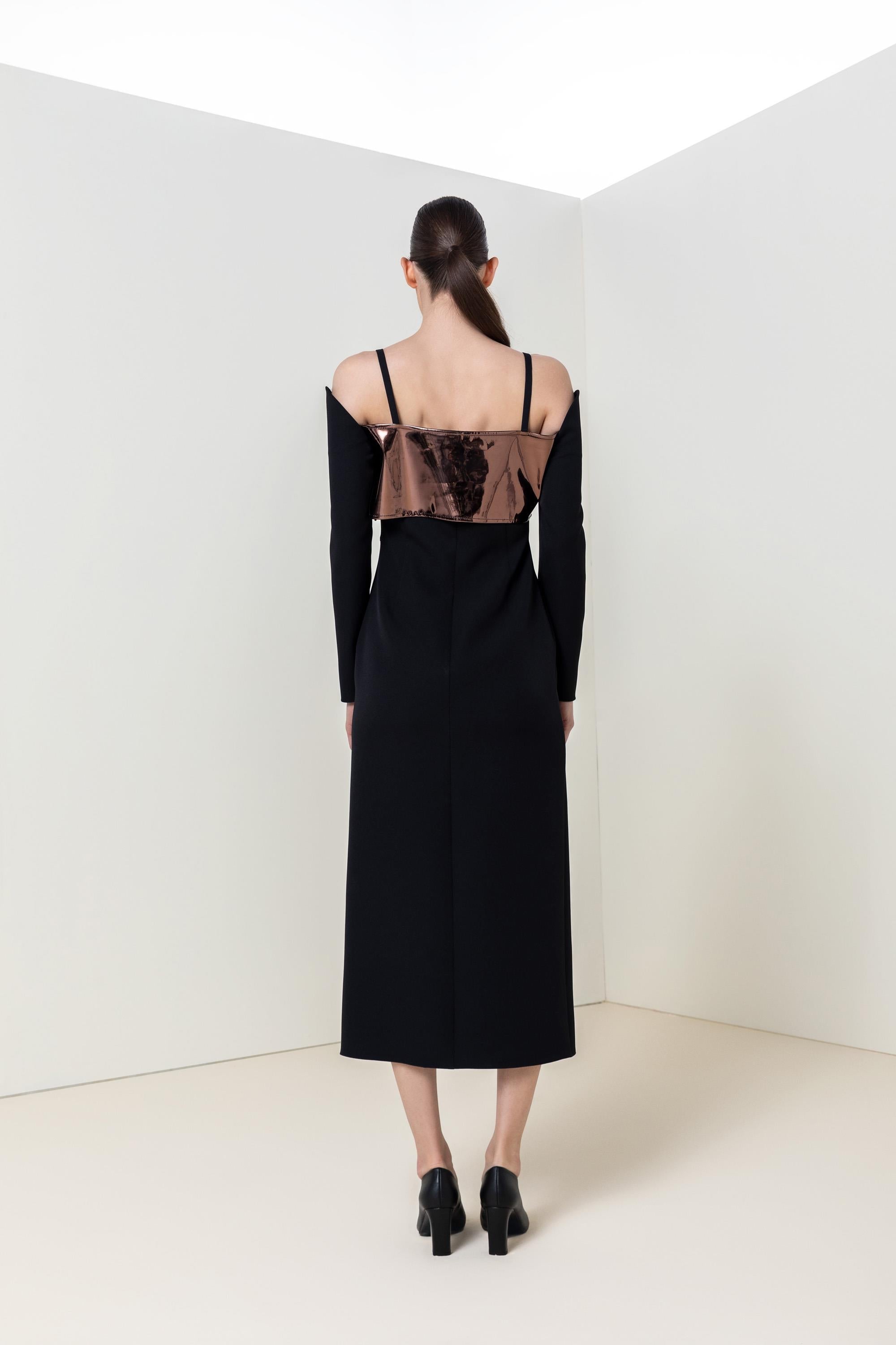 KONTRAST BÜSTİYER DETAYLI ELBİSE 26W40846