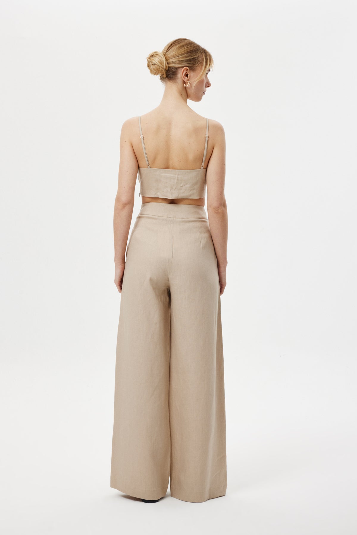 Cep Detaylı Keten Pantolon