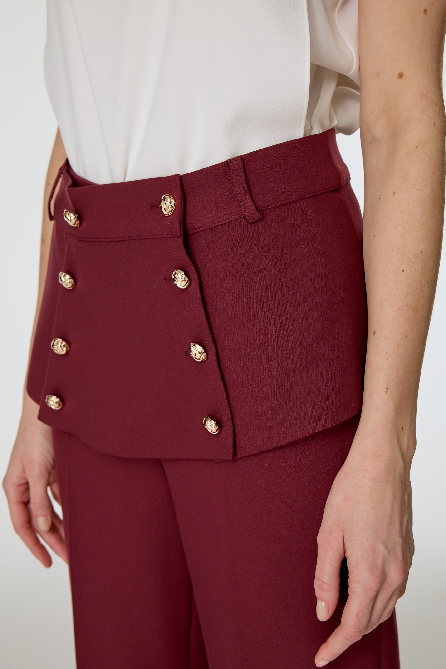 Çıkarılabilir Kemerli Pantolon BORDO