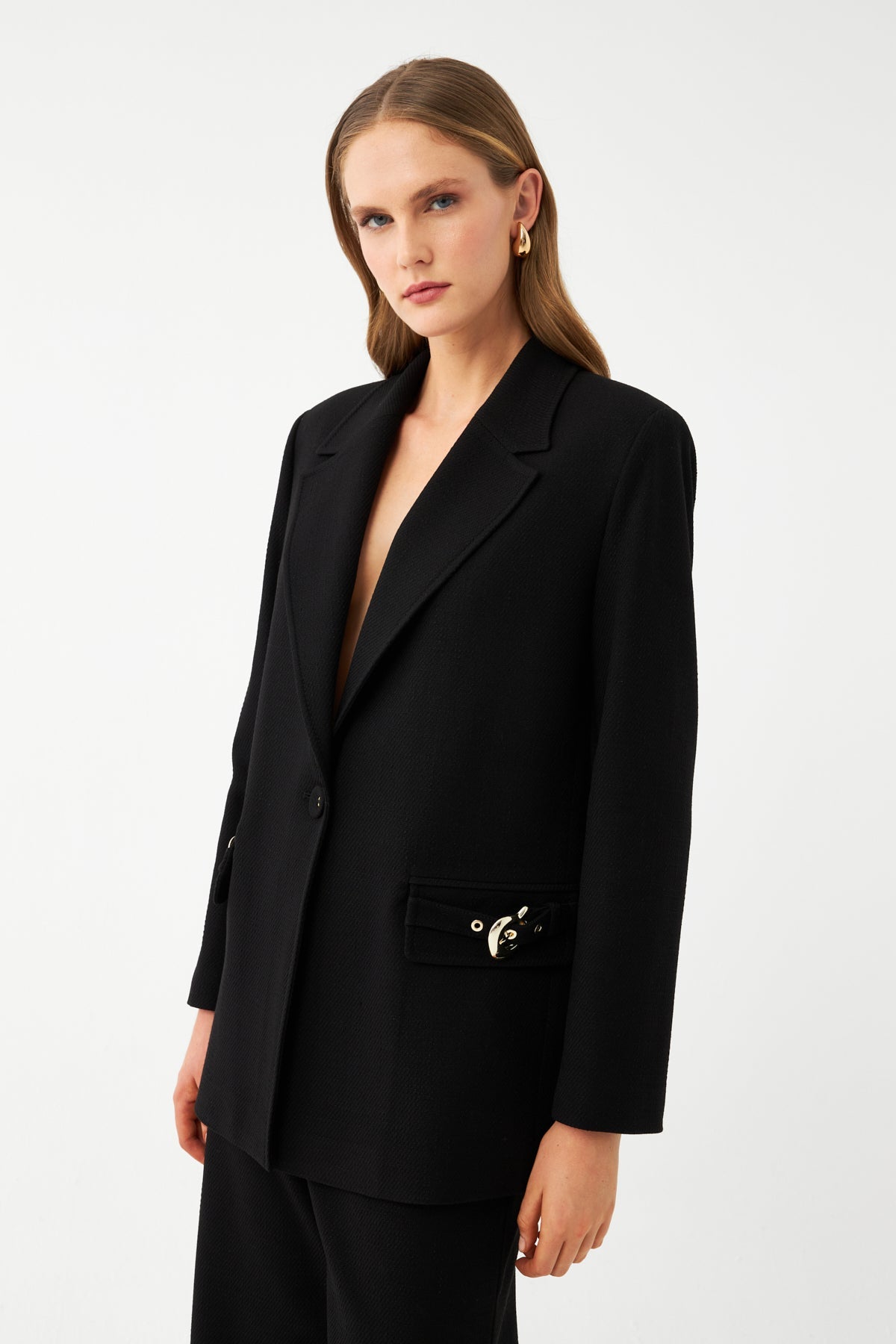 Tek Düğmeli Blazer Ceket