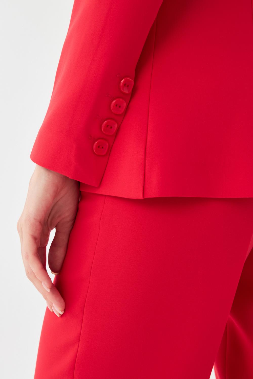 Tek Düğmeli Blazer-Pantolon Takım