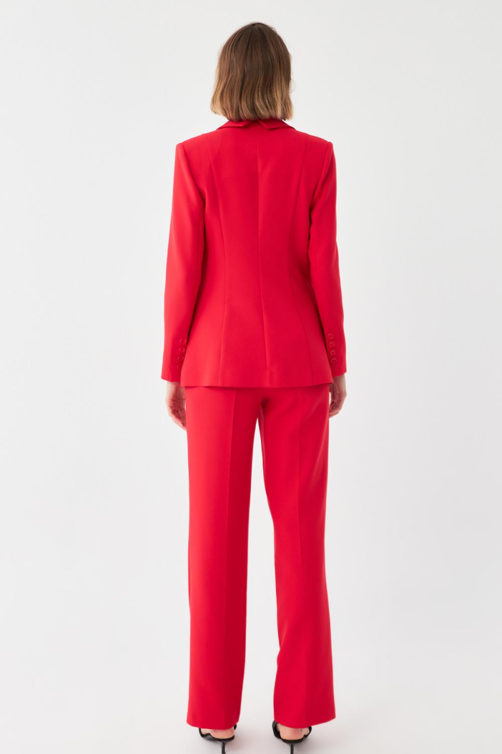 Tek Düğmeli Blazer-Pantolon Takım