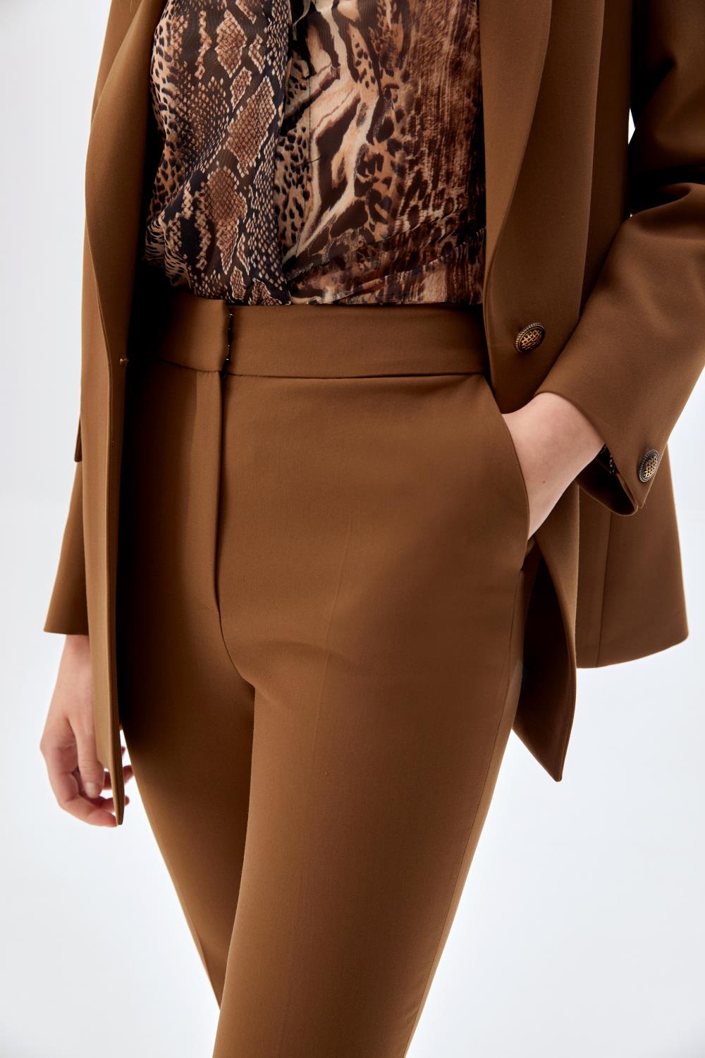 Tek Düğmeli Blazer Ceket Takım OLIVE