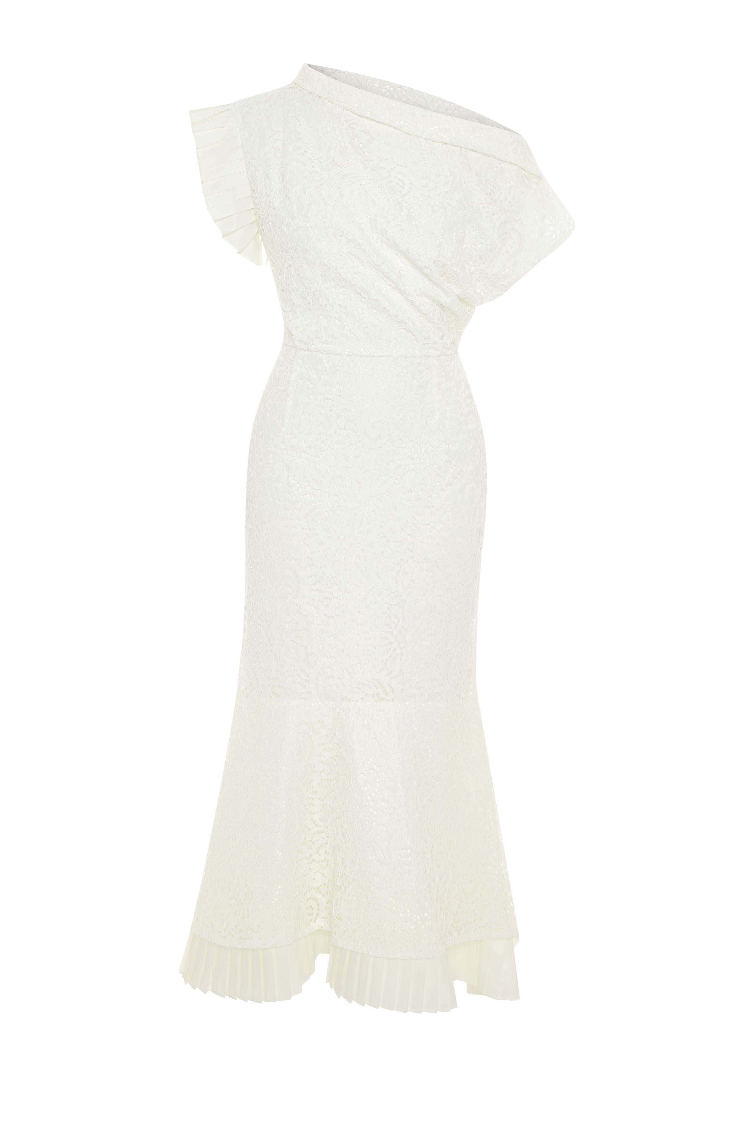 VOLAN DETAYLI UZUN ELBİSE 26W40838