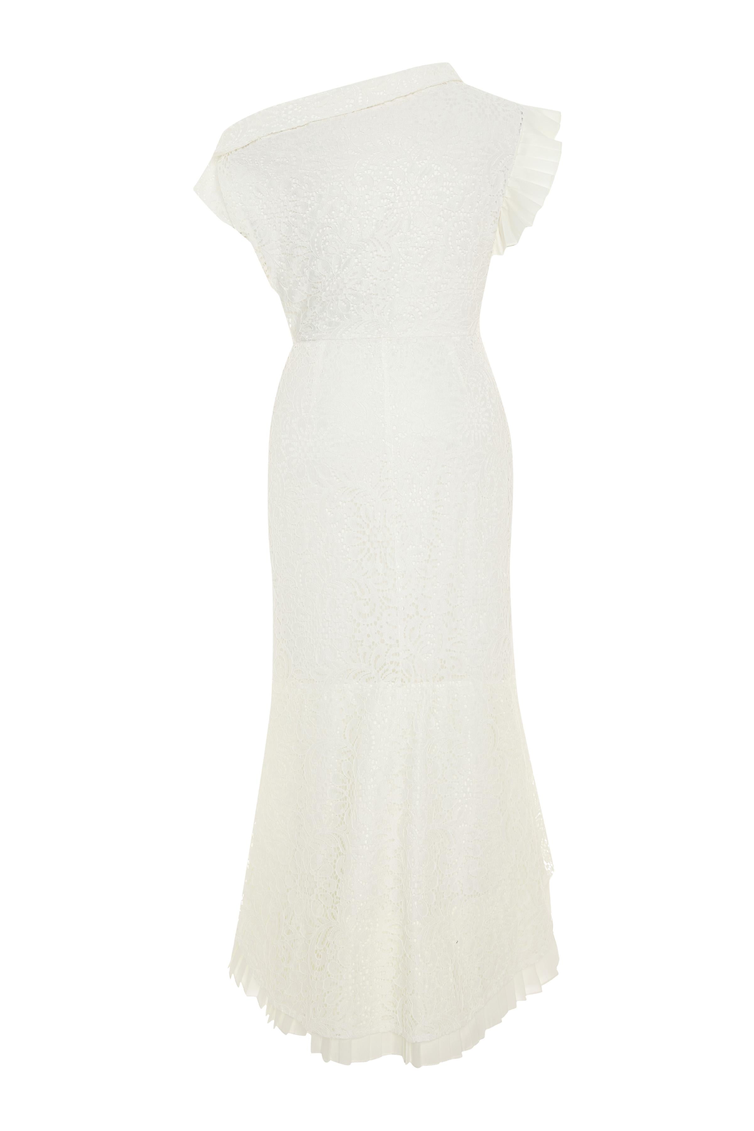 VOLAN DETAYLI UZUN ELBİSE 26W40838