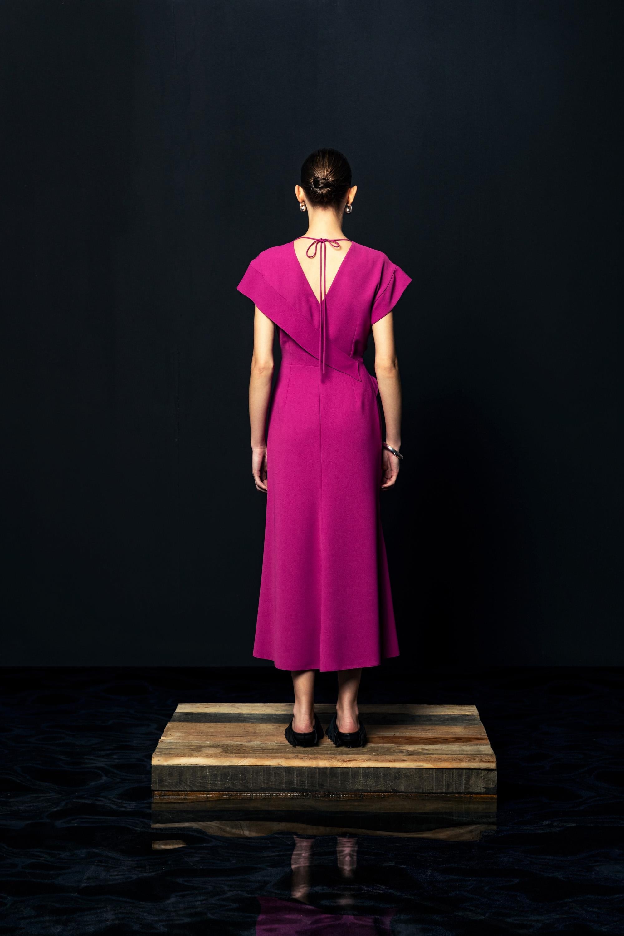 VOLANLI UZUN ELBİSE 26W40813